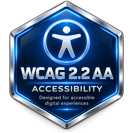 WCAG 2.2 AA — built around