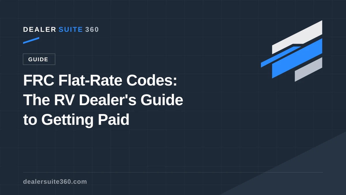 FRC Flat-Rate Codes: The RV Dealer's Guide to Getting Paid