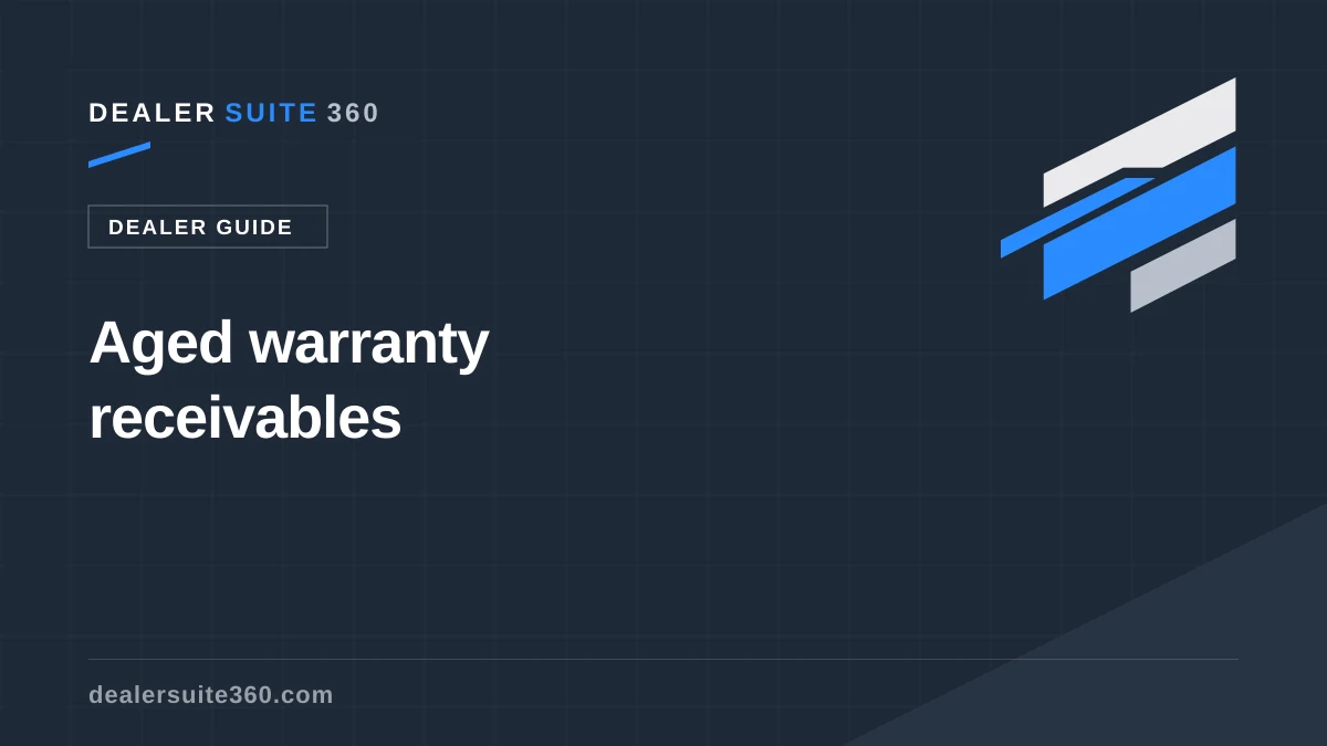 Aged warranty receivables