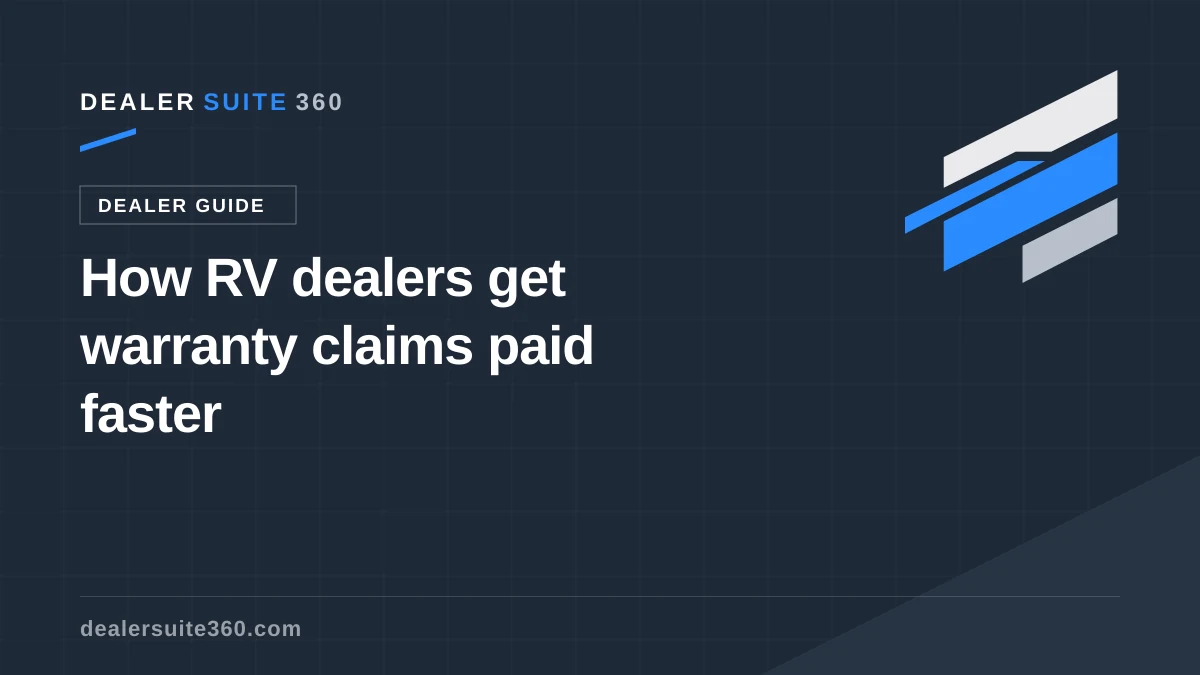 How RV dealers get warranty claims paid faster: 4 approaches compared