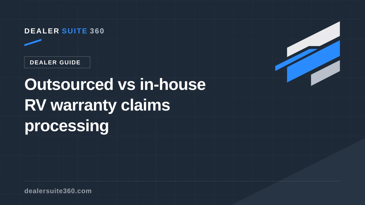 Outsourced vs in-house RV warranty claims processing