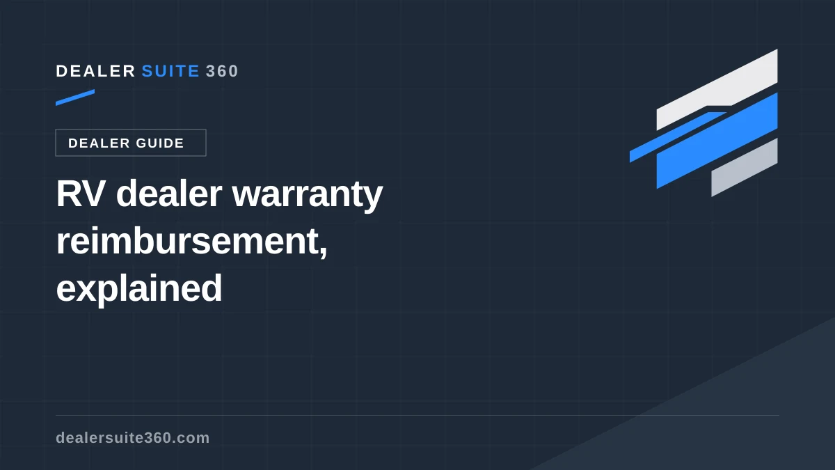 RV dealer warranty reimbursement, explained