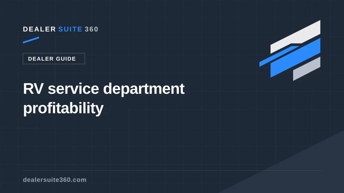 RV service department profitability: the KPIs that matter