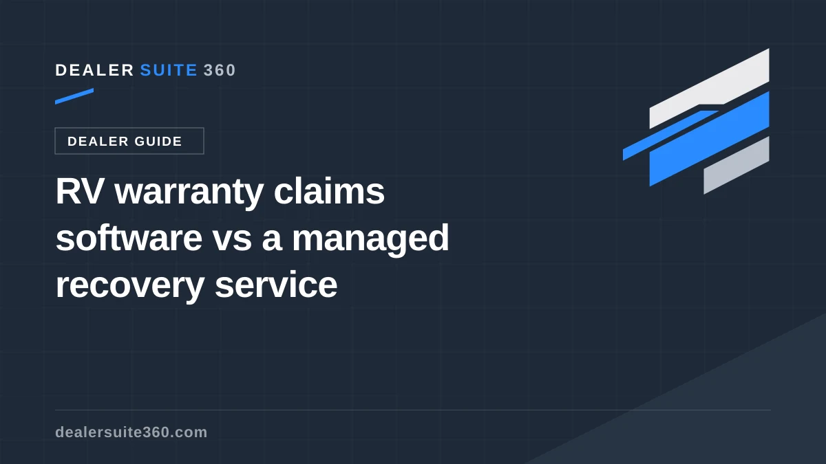 RV warranty claims software vs a managed recovery service