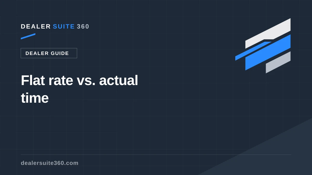 Flat rate vs. actual time