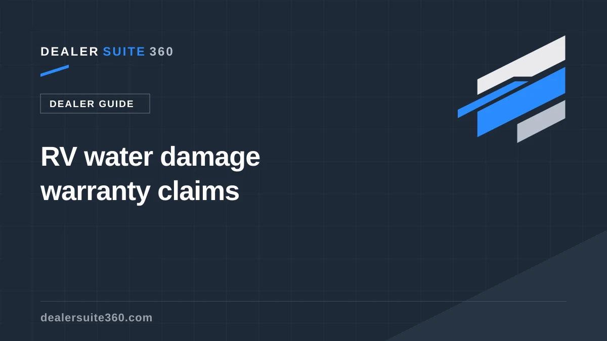 RV water damage warranty claims