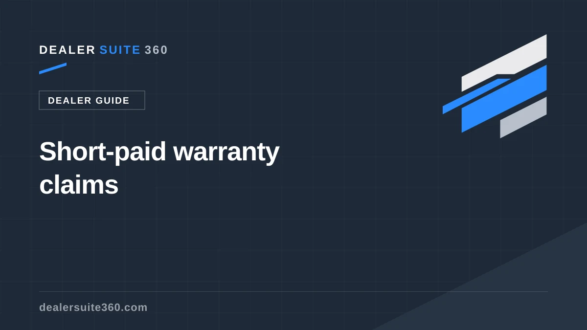 Short-paid warranty claims